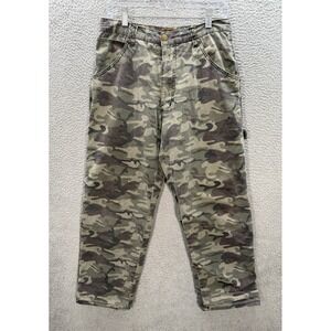 Marino Bay Pants Mens 32x30 Camouflage Carpenter Fleece‎ Lined Outdoors Workwear